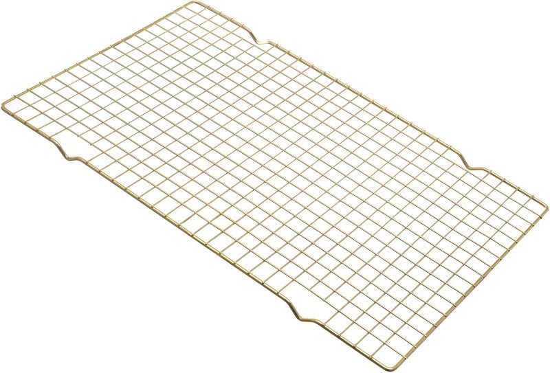 Coolbird 16 * 10 inch BBQ Grill Mesh Metal BBQ Barbecue Grill Grilling Mesh Wire Cooking Net Outdoor,Barbecue Grilled Grid (Gold) - Image 1